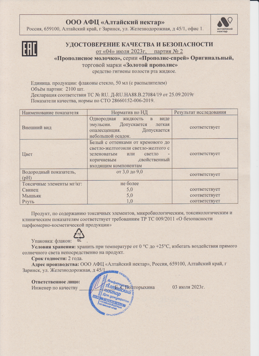 Паспорт №072023